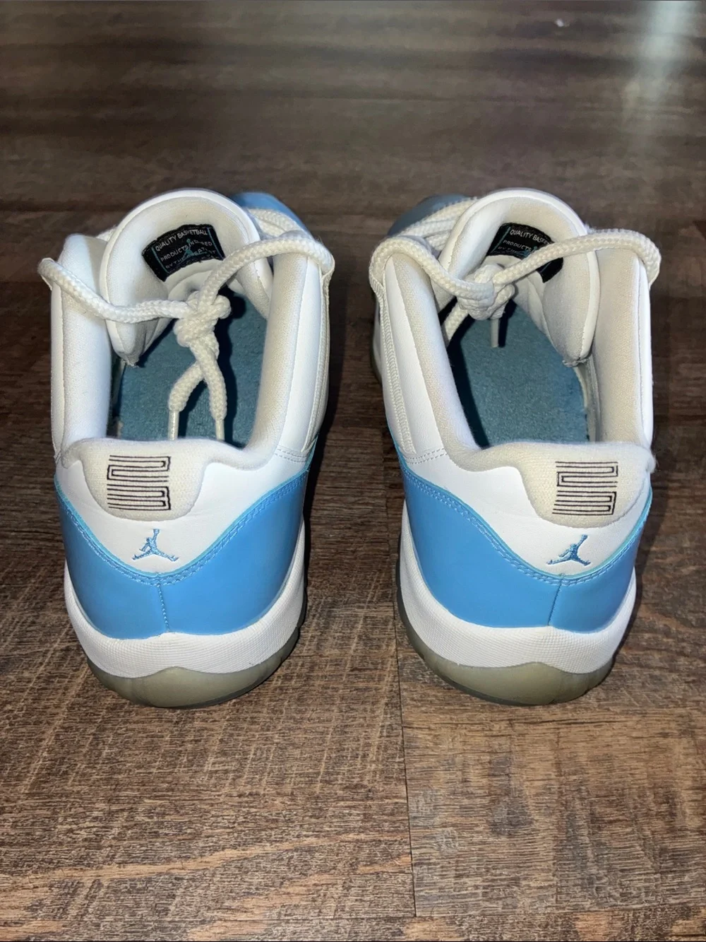 UNC Low 11s Jordan Low-Top Sneakers in White and Carolina Blue